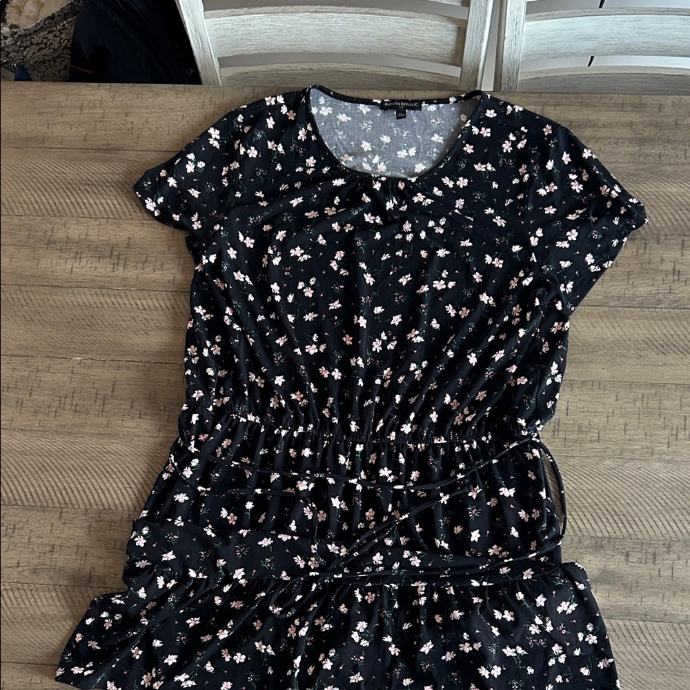 Floral Black Dress